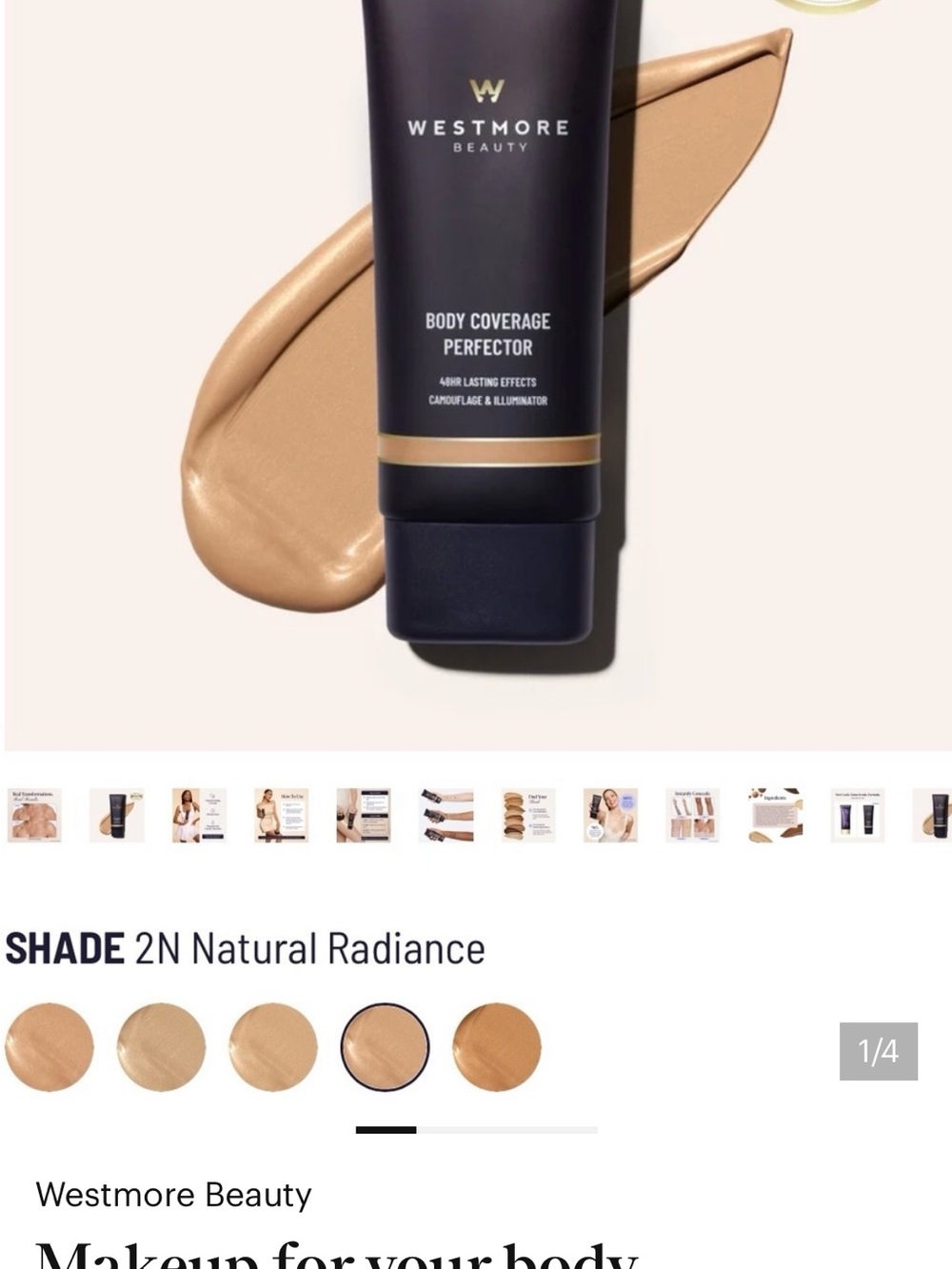 Body makeup by Westmore